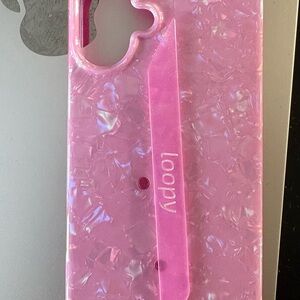 Loopy Case IPhone 16 Plus in Pink Opal Shell
